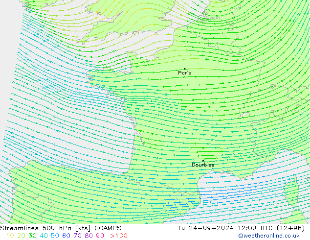  500 hPa COAMPS  24.09.2024 12 UTC