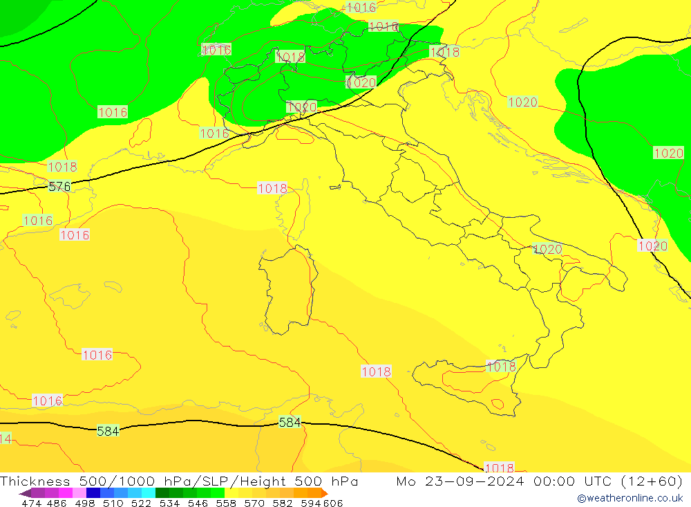 Thck 500-1000hPa COAMPS Mo 23.09.2024 00 UTC