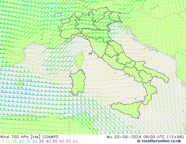  700 hPa COAMPS  23.09.2024 06 UTC