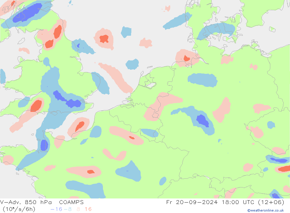 V-Adv. 850 hPa COAMPS ven 20.09.2024 18 UTC