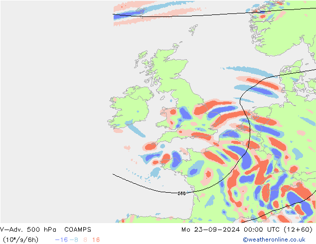 V-Adv. 500 hPa COAMPS Po 23.09.2024 00 UTC