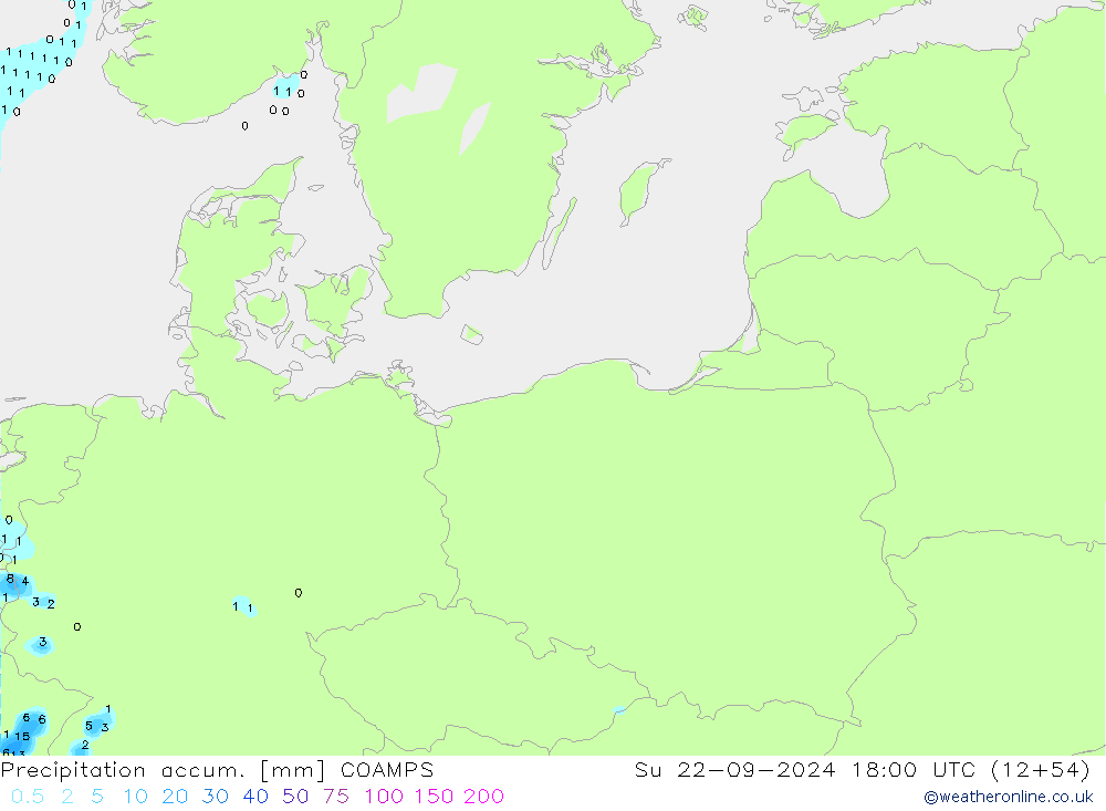 Precipitation accum. COAMPS dom 22.09.2024 18 UTC