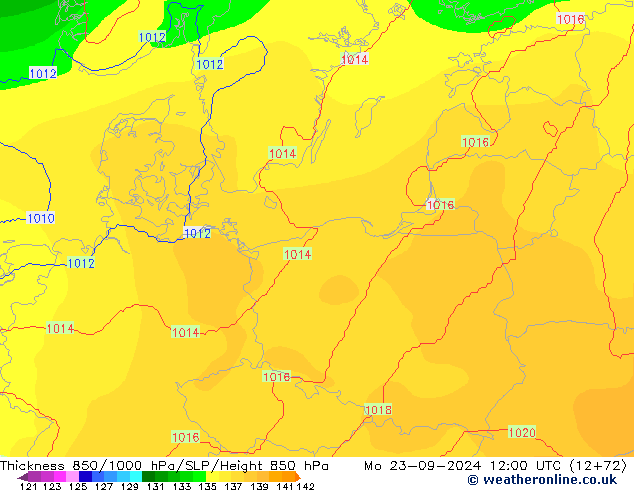 Thck 850-1000 hPa COAMPS lun 23.09.2024 12 UTC