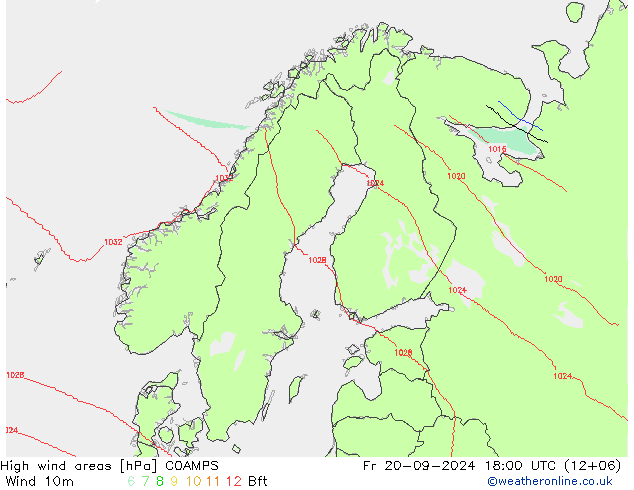 Windvelden COAMPS vr 20.09.2024 18 UTC