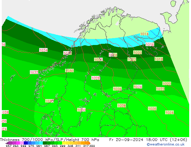 Thck 700-1000 гПа COAMPS пт 20.09.2024 18 UTC