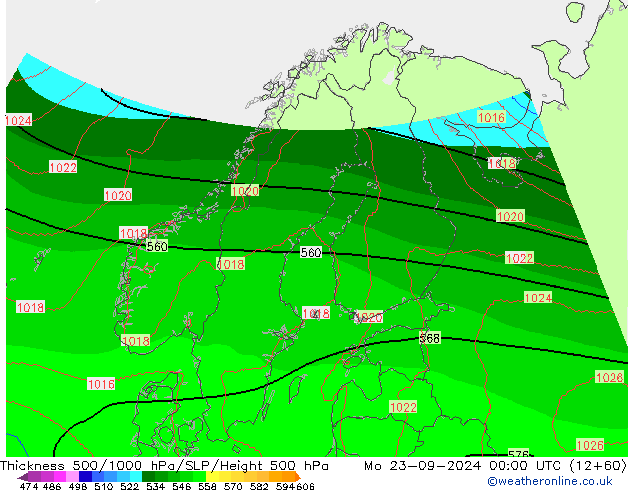 Thck 500-1000hPa COAMPS Mo 23.09.2024 00 UTC