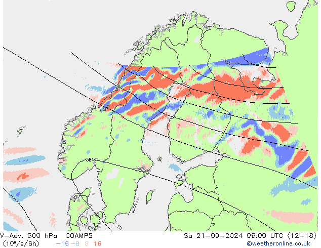 V-Adv. 500 hPa COAMPS  21.09.2024 06 UTC