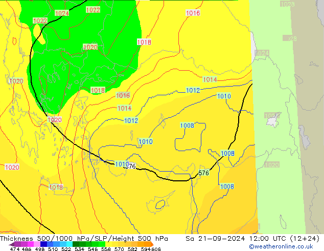 Dikte 500-1000hPa COAMPS za 21.09.2024 12 UTC