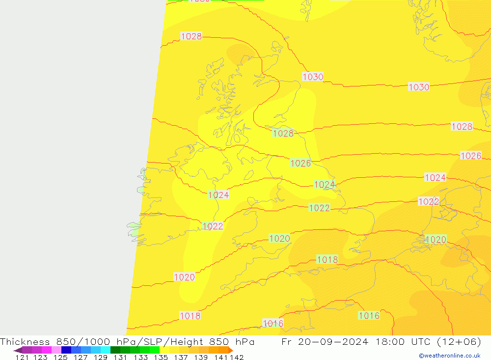 Thck 850-1000 hPa COAMPS 星期五 20.09.2024 18 UTC