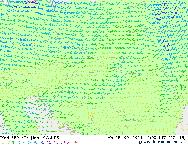  850 hPa COAMPS  25.09.2024 12 UTC