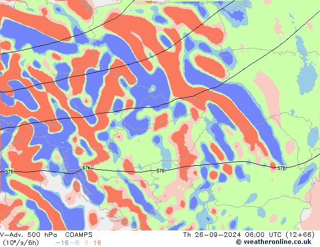 V-Adv. 500 hPa COAMPS Per 26.09.2024 06 UTC