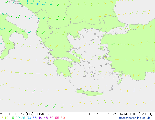 Wind 850 hPa COAMPS di 24.09.2024 06 UTC