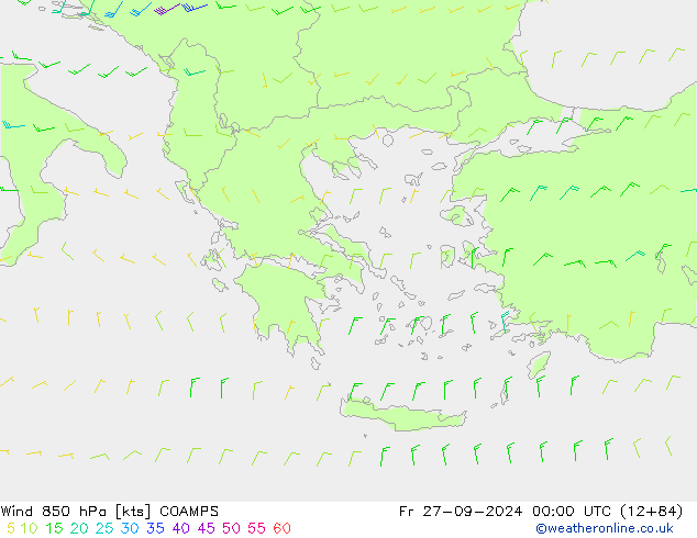  850 hPa COAMPS  27.09.2024 00 UTC