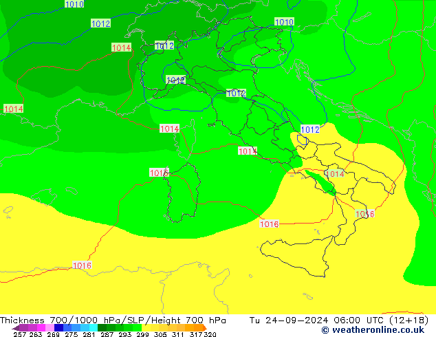 Thck 700-1000 hPa COAMPS Tu 24.09.2024 06 UTC