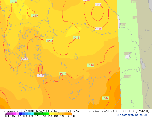 Thck 850-1000 hPa COAMPS Tu 24.09.2024 06 UTC