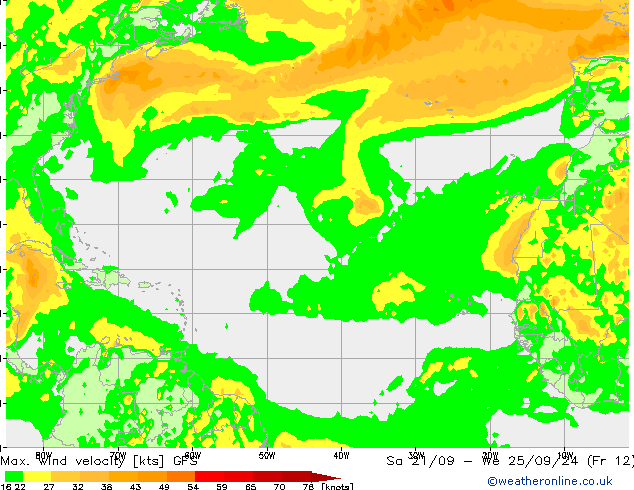 Max. wind velocity GFS Mo 23.09.2024 06 UTC