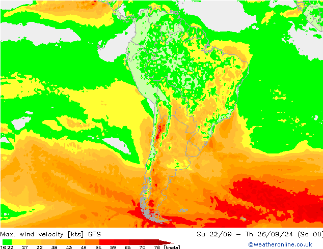 Max. wind velocity GFS so. 21.09.2024 03 UTC