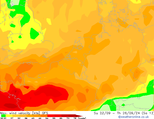 Max. wind velocity GFS Su 22.09.2024 09 UTC