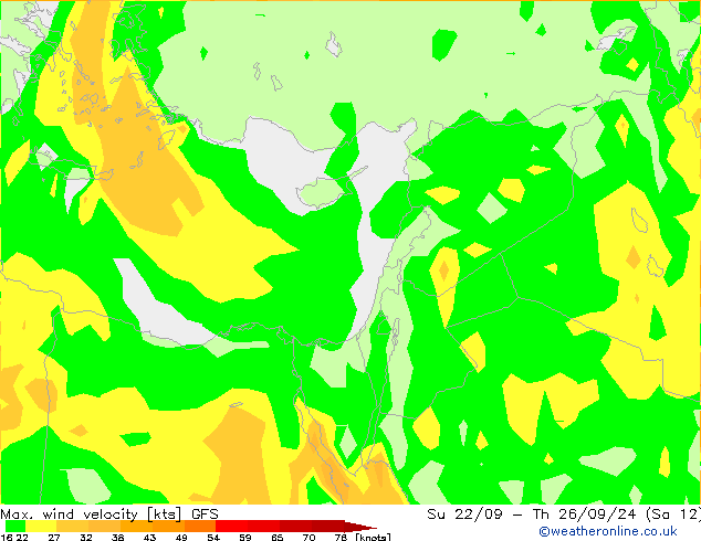 Max. wind velocity GFS Mo 23.09.2024 21 UTC