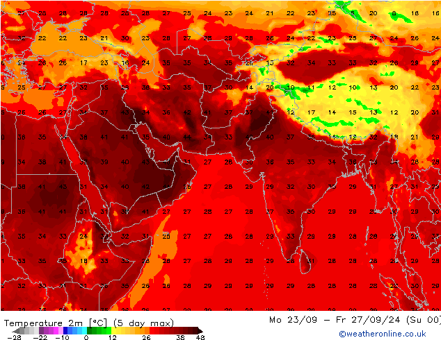 карта температуры GFS вт 24.09.2024 12 UTC