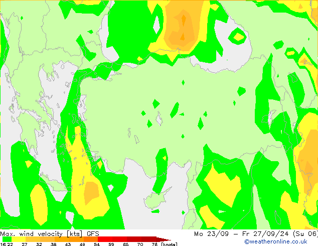 Max. wind velocity GFS Fr 27.09.2024 06 UTC