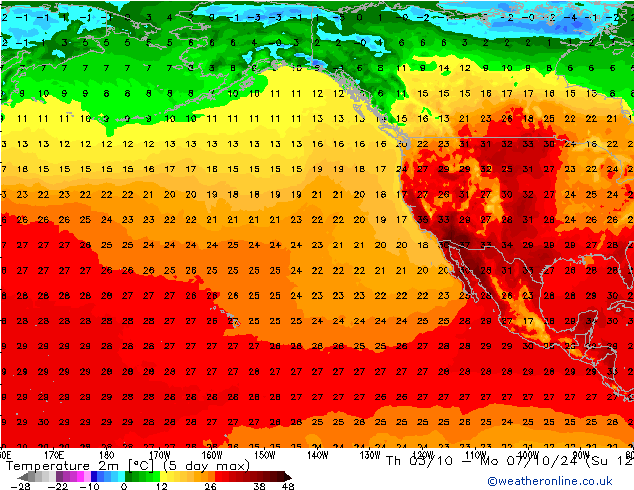 Temperatura (2m) GFS dom 22.09.2024 18 UTC