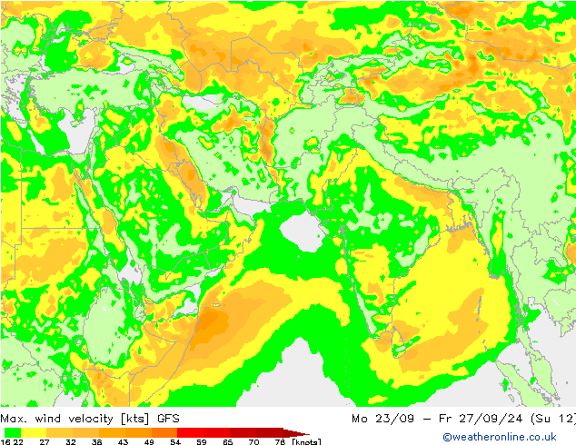 Max. wind velocity GFS Mo 23.09.2024 09 UTC