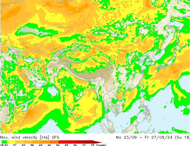 Max. wind velocity GFS so. 28.09.2024 00 UTC