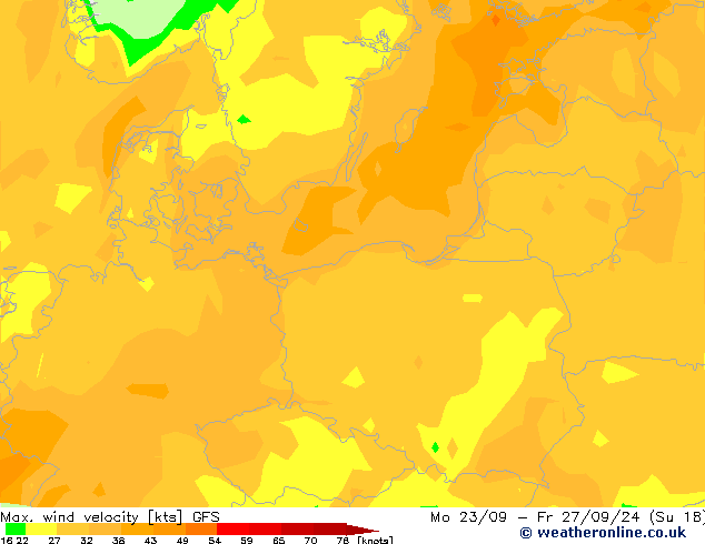 Max. wind velocity GFS  01.10.2024 06 UTC