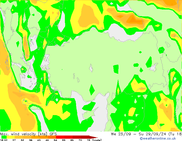 Max. wind velocity GFS  25.09.2024 03 UTC