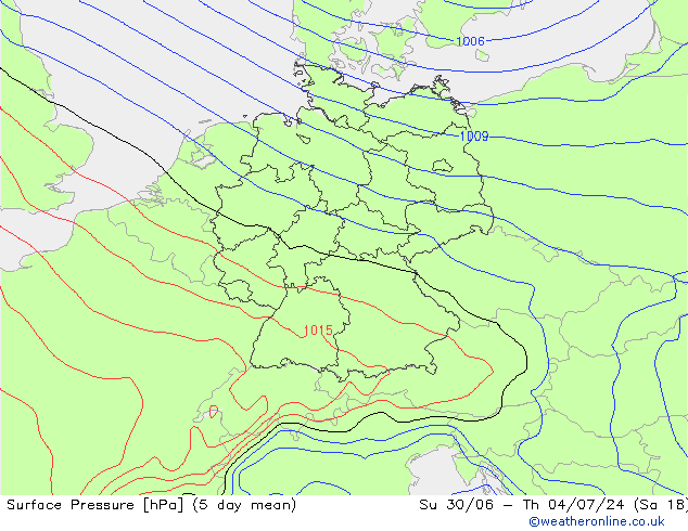 地面气压 GFS 星期日 30.06.2024 00 UTC