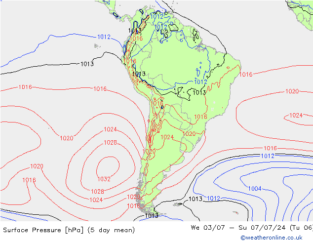 地面气压 GFS 星期二 02.07.2024 12 UTC