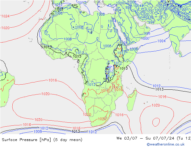Luchtdruk (Grond) GFS do 18.07.2024 00 UTC