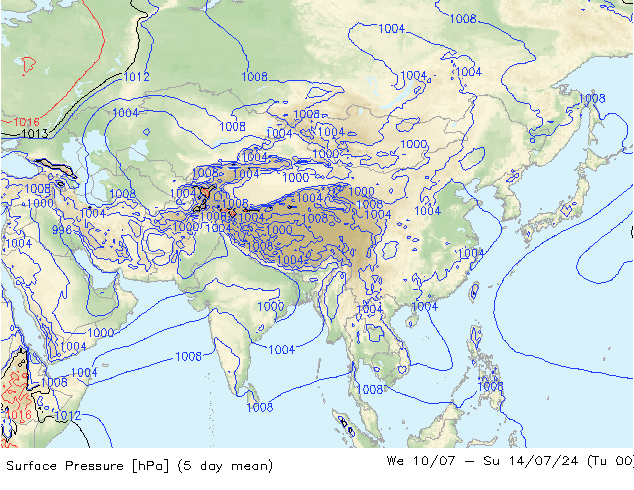 Luchtdruk (Grond) GFS do 25.07.2024 00 UTC