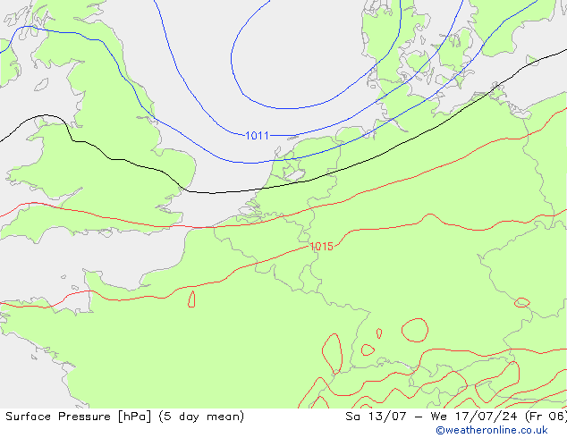 Luchtdruk (Grond) GFS za 20.07.2024 06 UTC