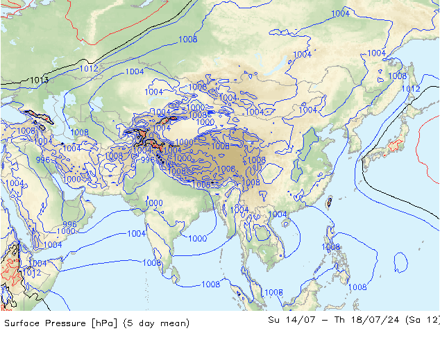 Luchtdruk (Grond) GFS ma 15.07.2024 18 UTC
