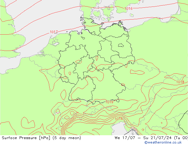 地面气压 GFS 星期二 16.07.2024 06 UTC