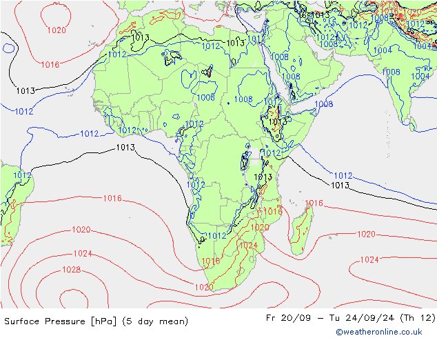 Surface pressure GFS Sa 28.09.2024 12 UTC