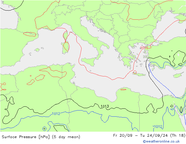 Atmosférický tlak GFS So 21.09.2024 06 UTC