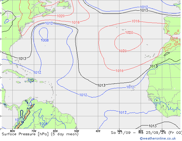 Atmosférický tlak GFS So 05.10.2024 00 UTC