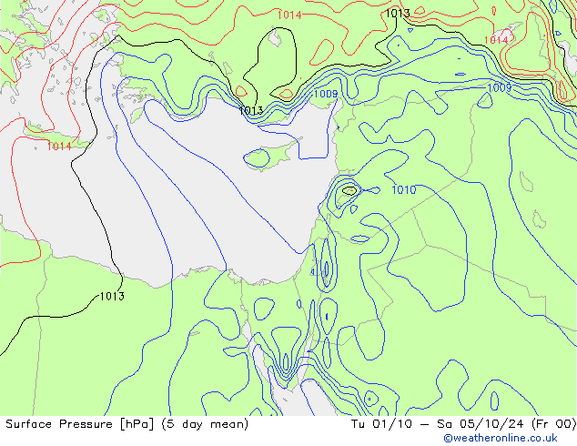 Surface pressure GFS We 25.09.2024 18 UTC