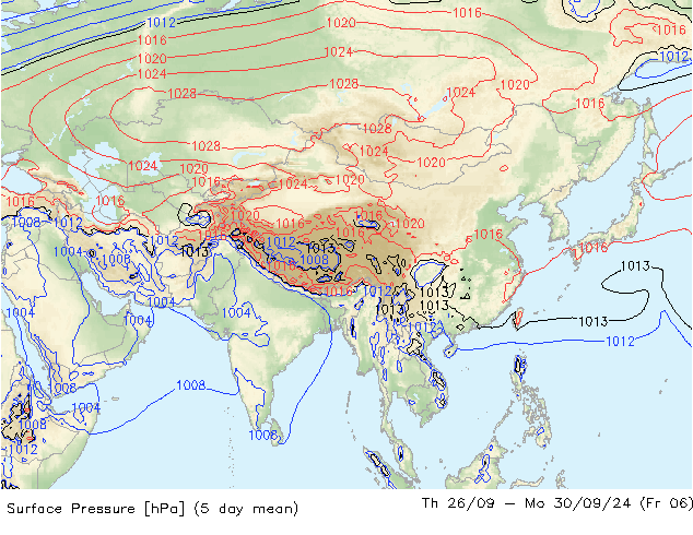 ciśnienie GFS śro. 25.09.2024 00 UTC