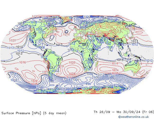 Surface pressure GFS Tu 24.09.2024 00 UTC