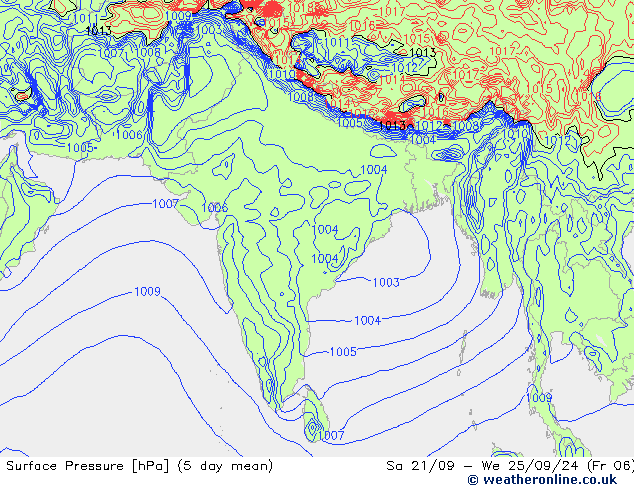 Atmosférický tlak GFS Pá 20.09.2024 12 UTC