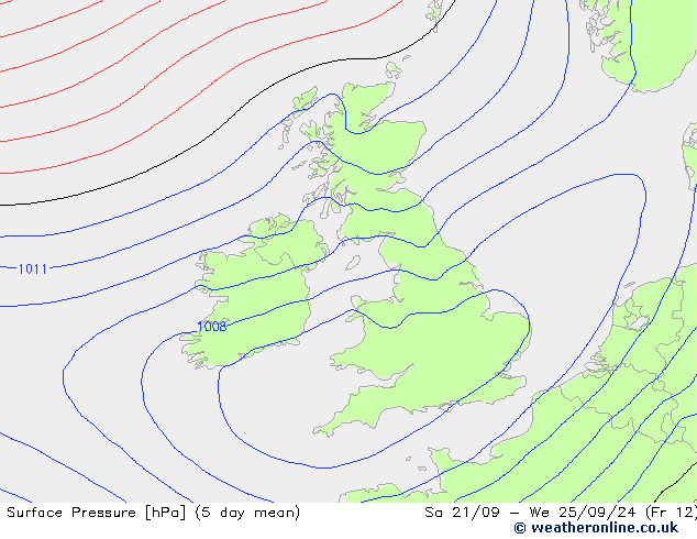 Surface pressure GFS Fr 20.09.2024 18 UTC