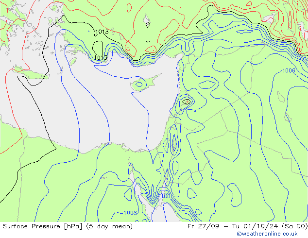 Yer basıncı GFS Cts 28.09.2024 06 UTC