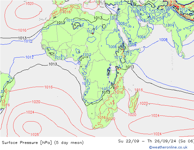 Surface pressure GFS Tu 24.09.2024 18 UTC