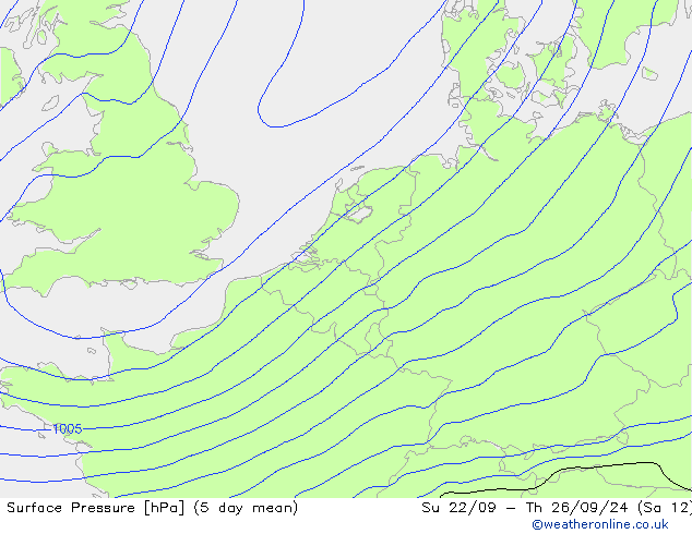 Surface pressure GFS Th 26.09.2024 00 UTC