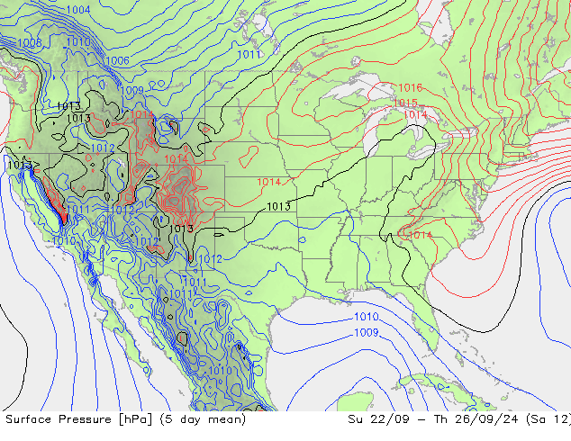 Presión superficial GFS sáb 21.09.2024 21 UTC