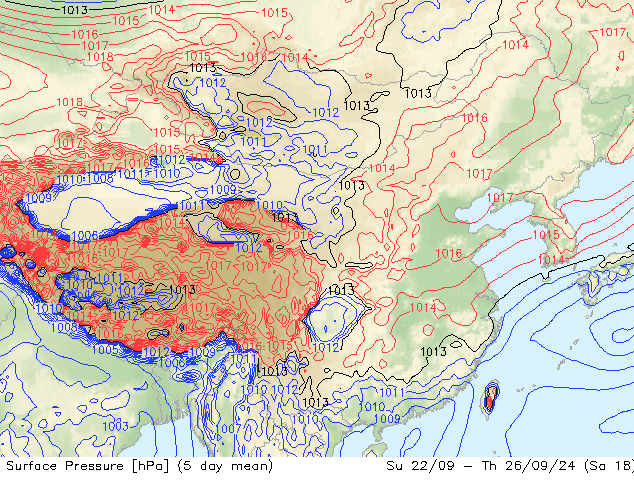 地面气压 GFS 星期日 22.09.2024 00 UTC